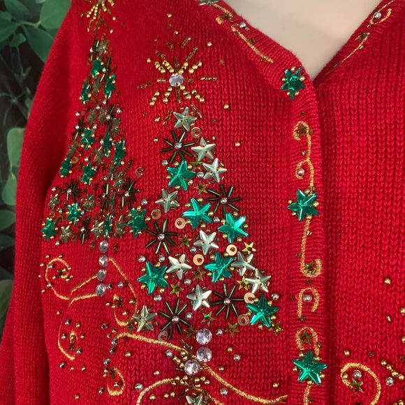 KIM ROGERS│Embellished Christmas Sweater Cardigan - Picture 8 of 8